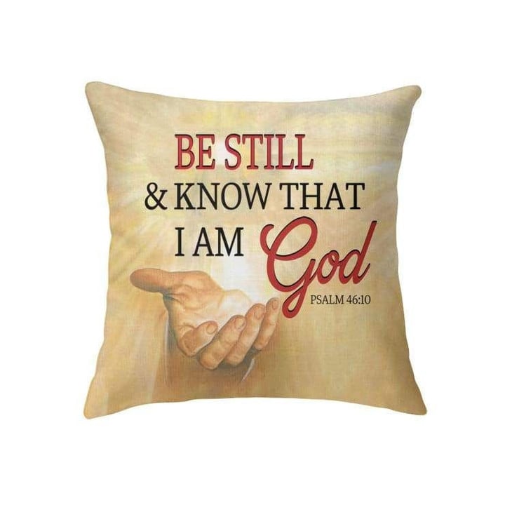 Be Still Psalm 46:10 Bible verse pillow - Christian pillow, Jesus pillow, Bible Pillow - Spreadstore