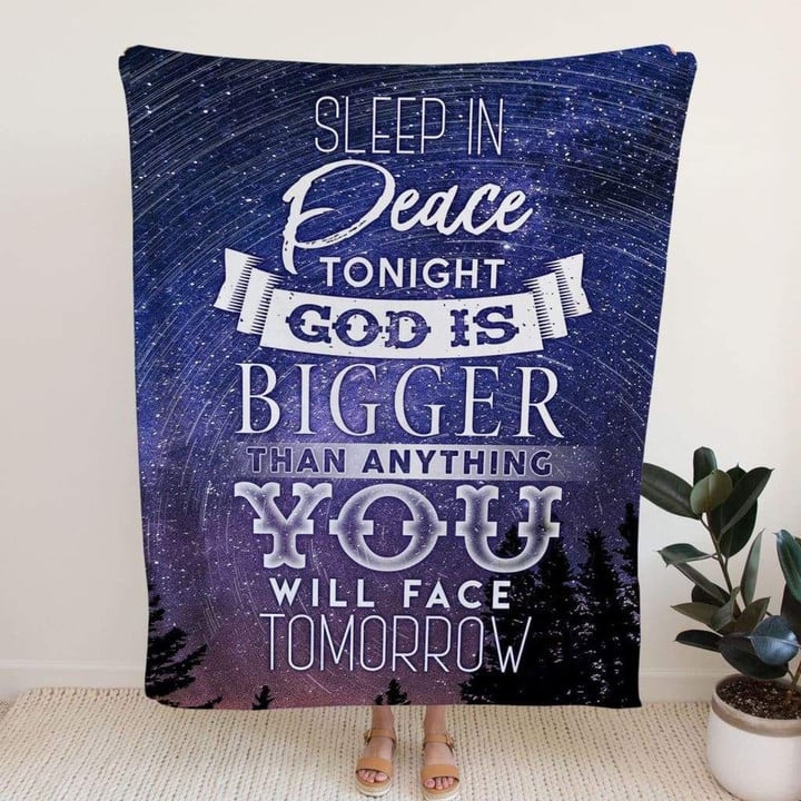 Sleep in peace tonight Christian blanket - Gossvibes