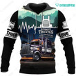 Spread stores  Truck 3D Purple Kw 1302 1302 Hoodie Over Print Plus Size