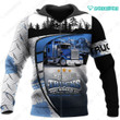 Spread stores Love Truck 3D Blue Kw 1302 Hoodie Over Print Plus Size