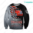 Spread stores Beautiful Truck 3D Red Kw 1302 Hoodie Over Print Plus Size