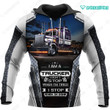 Spread stores I Am A Trucker Kw 1302  Hoodie Over Print Plus Size
