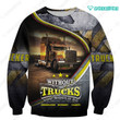 Spread stores  3D With Out truck Orange Kw 1302 Hoodie Over Print Plus Size