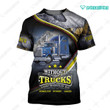 Spread stores  3D With Out truck Bright Blue K 1302 Hoodie Over Print Plus Size
