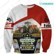Spread stores  Tractor Farmer 3D Red 1402 Hoodie Over Print Plus Size