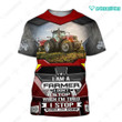 Spread stores I Am A Farmer 3D Red 1402  Hoodie Over Print Plus Size