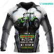 Spread stores I Am A Farmer 3D Green 1402  Hoodie Over Print Plus Size