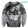 Spread stores  Farmer 3D All Over White 1402 1302 Hoodie Over Print Plus Size