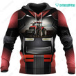 Spread stores Beautiful Tractor 3D Red 1402 Hoodie Over Print Plus Size