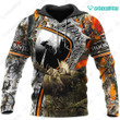 Spread stores Moose Hunter 3D 2802  Hoodie Over Print Plus Size