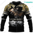 Spread stores Moose Hunting 3D 0602  Hoodie Over Print Plus Size