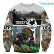 Spread stores TURKEY HUNTING 3D 1601 Hoodie Over Print Plus Size