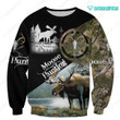 Spread stores Moose Hunting 3D 1601 Hoodie Over Print Plus Size