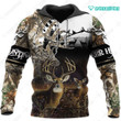 Spread stores Deer Hunting 1202  Hoodie Over Print Plus Size