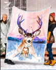 Spread stores SHERPA Fleece Blanket Deer DE030400135 2603 Quilt Blanket All Over Printed