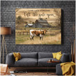 Ohcanvas Live Like Someone Left The Gate Open Long Horn Cow Farmhouse Canvas Wall Art Decor