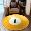 Love Billiards Premium Round Rug Floor Mat Carpet, Rug For Living Room, For Bedroom