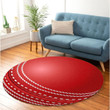 Love Cricket Ball Premium Round Rug Floor Mat Carpet, Rug For Living Room, For Bedroom