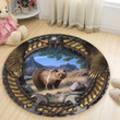 Bear Hunting Premium Round Rug Floor Mat Carpet, Rug For Living Room, For Bedroom