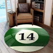 Love Billiards Premium Round Rug Floor Mat Carpet, Rug For Living Room, For Bedroom