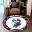 Love Dragon Premium Round Rug Floor Mat Carpet, Rug For Living Room, For Bedroom