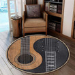 Love Guitar Music Premium Round Rug Floor Mat Carpet, Rug For Living Room, For Bedroom