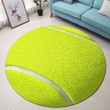 Tennis Ball Premium Round Rug, Floor Mat Carpet, Rug For Living Room, For Bedroom