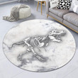 T-Rex Fossil Premium Round Rug, Floor Mat Carpet, Rug For Living Room, For Bedroom