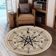 Wiccan Symbol Premium Round Rug, Floor Mat Carpet, Rug For Living Room, For Bedroom