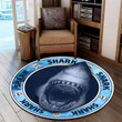 Shark Jaws Premium Round Rug, Floor Mat Carpet, Rug For Living Room, For Bedroom
