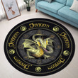 Love Dragon Christmas Premium Round Rug, Floor Mat Carpet, Rug For Living Room, For Bedroom