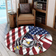Love Eagle Premium Round Rug, Floor Mat Carpet, Rug For Living Room, For Bedroom