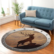 Deer Shield Premium Round Rug, Floor Mat Carpet, Rug For Living Room, For Bedroom