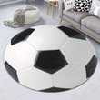 Soccer Ball Premium Round Rug, Floor Mat Carpet, Rug For Living Room, For Bedroom
