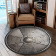 Metal Shield Premium Round Rug, Floor Mat Carpet, Rug For Living Room, For Bedroom