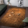 Love Dinosaur Fossil Art Rectangle Rug Floor Mat Carpet, Rug For Living Room, For Bedroom