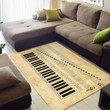 Love Piano Rectangle Rug Floor Mat Carpet, Rug For Living Room, For Bedroom