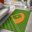 Baseball Field Rectangle Rug Floor Mat Carpet, Rug For Living Room, For Bedroom