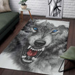 Love Wolf Rectangle Rug Floor Mat Carpet, Rug For Living Room, For Bedroom