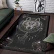 Native Wolf Rectangle Rug, Floor Mat Carpet, Rug For Living Room, For Bedroom