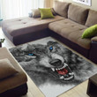 Love Wolf Rectangle Rug Floor Mat Carpet, Rug For Living Room, For Bedroom