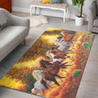Love Horse Rectangle Rug Floor Mat Carpet, Rug For Living Room, For Bedroom
