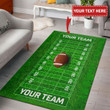 American Football Field Rectangle Rug Floor Mat Carpet, Rug For Living Room, For Bedroom