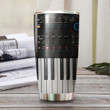 Beautiful Piano Stainless Steel Tumbler, Insulated Tumbler, Custom Travel Tumbler, Tumbler Coffee Mug, Insulated Coffee Cup
