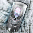 Skull Metal Stainless Steel Tumbler, Insulated Tumbler, Custom Travel Tumbler, Tumbler Coffee Mug, Insulated Coffee Cup