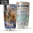 Deer Couple To My Husband Stainless Steel Tumbler, Insulated Tumbler, Custom Travel Tumbler, Tumbler Coffee Mug, Insulated Coffee Cup