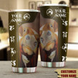 Love Cow Stainless Steel Tumbler, Insulated Tumbler, Custom Travel Tumbler, Tumbler Coffee Mug, Insulated Coffee Cup