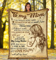 Best Mother's Day Gift, Gift From Daughter To Mom, To My Mom I Am Because You Are Fleece Blanket, Gift For Mom - spreadstores