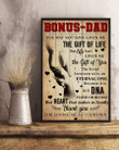 Bonus Dad Canvas, Best Gift For Dad Canvas, To My Bonus Dad You May Not Have Given Me The Gift Of Life Hand In Hand Canvas - spreadstores
