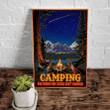 Camping Canvas Camping For When Five Stars Isn't Enough Matte Canvas - spreadstores
